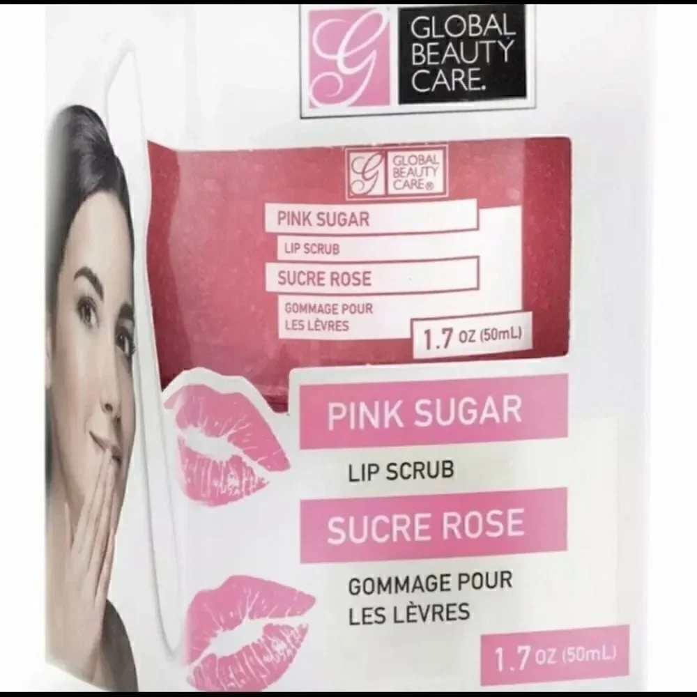 💥Pink Sugar Lip  Scrub By Global Beauty Care 1.7OZ (50ml ) set of 2🛍🛍